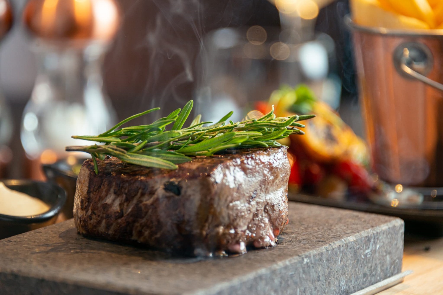The Modern Kitchen Essential: Household Black Steak Stone Plates